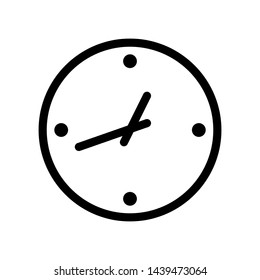 icon clock simple design illustration , trendy flat style isolated , business clocks