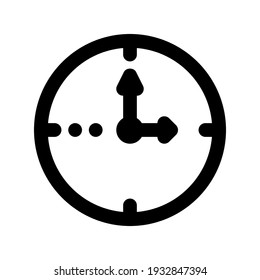 Reloj de iconos con contorno de estilo