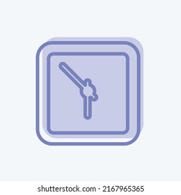 Icon Clock. suitable for Home symbol. two tone style. simple design editable. design template vector. simple symbol illustration