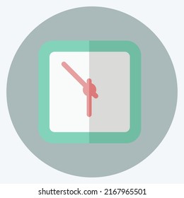 Icon Clock. suitable for Home symbol. flat style. simple design editable. design template vector. simple symbol illustration