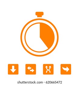 Icon clock time stock vector illustration
