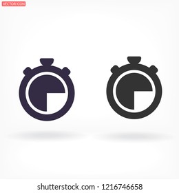 icon clock time vector