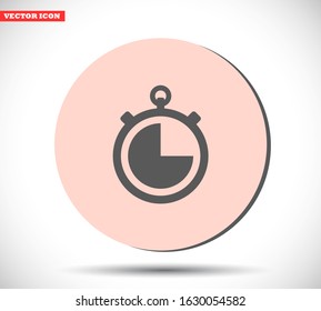 icon clock time vector , lorem ipsum Flat design