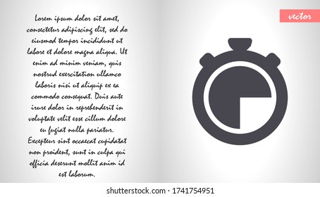 icon clock time vector , lorem ipsum Flat design