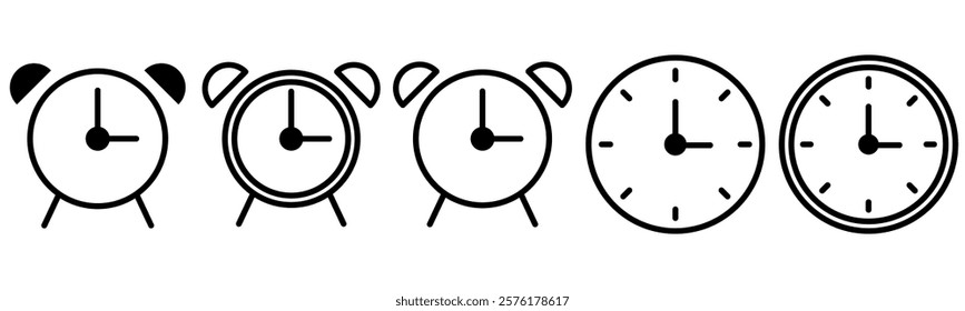 The icon of Clock. Time icon vector. Simple flat icon illustration of Clock. Clock Icon Vector illustration logo template for many purpose.
