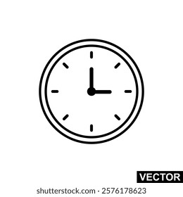 The icon of Clock. Time icon vector. Simple flat icon illustration of Clock. Clock Icon Vector illustration logo template for many purpose.