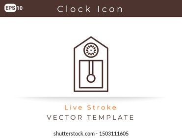 Icon Clock For Website, Infographic Element. Vector Illustration