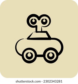 Icon Clockwork Car. suitable for Kids symbol. hand drawn style. simple design editable. design template