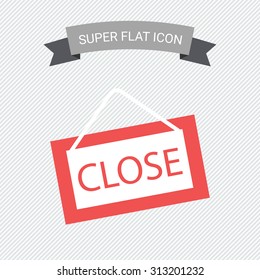 Icon of close door sign