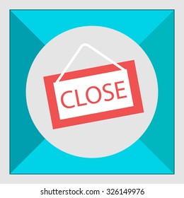 Icon of close door sign