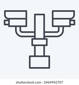 Icon Closed Circuit Camera. related to City symbol. line style. simple design illustration