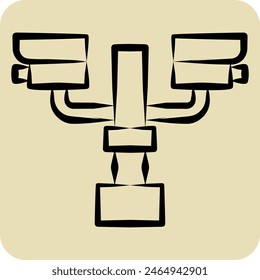 Icon Closed Circuit Camera. related to City symbol. hand drawn style. simple design illustration