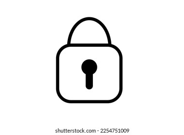 icon closed lock protection locked vector illustration on a white background