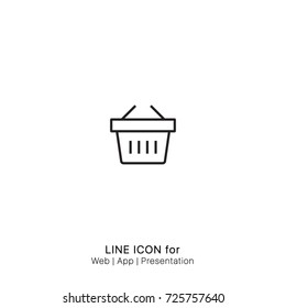 Icon closed shopping cart graphic design single icon vector