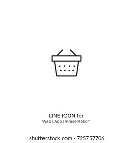 Icon closed shopping cart graphic design single icon vector