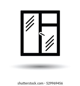 Icon Closed Window Frame White Background Stock Vector (Royalty Free ...