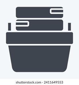 Icon Clothe Basket. related to Laundry symbol. glyph style. simple design editable. simple illustration
