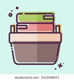 Icon Clothe Basket. related to Laundry symbol. MBE style. simple design editable. simple illustration