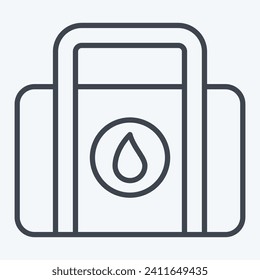 Icon Clothes Bag. related to Laundry symbol. line style. simple design editable. simple illustration