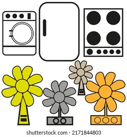 Icon for clothes design. Flat household appliances, great design for any purposes. Vector illustration. stock image.