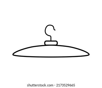 Percha de ropa de icono, vestidor de accesorios. Ilustración vectorial de un aislado sobre un fondo blanco