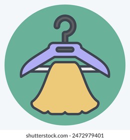 Icon Clothes Hanger. related to Sewing symbol. color mate style. simple design illustration