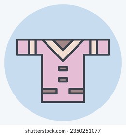 Icon Clothes. related to American Indigenous symbol. color mate style. simple design editable. simple illustration