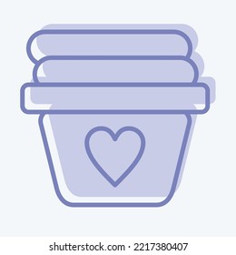 Icon Clothes. related to Laundry symbol. two tone style. simple design editable. simple illustration, good for prints
