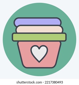 Icon Clothes. related to Laundry symbol. color mate style. simple design editable. simple illustration, good for prints