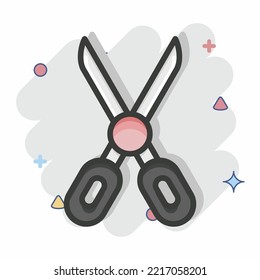 Icon Clothes Repair. related to Laundry symbol. Comic Style. simple design editable. simple illustration, good for prints