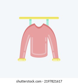 Icon Clothes. suitable for Kids symbol. flat style. simple design editable. design template vector. simple illustration