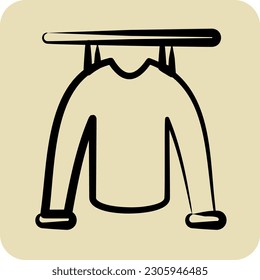 Icon Clothes. suitable for Kids symbol. hand drawn style. simple design editable. design template
