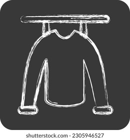 Icon Clothes. suitable for Kids symbol. chalk Style. simple design editable. design template vector