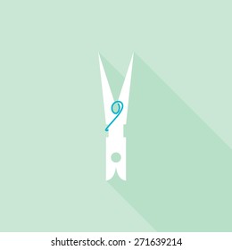 Icon of clothespin vector illustration