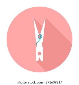 Icon of clothespin vector illustration