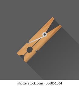 Icon clothespins. vector in a flat design