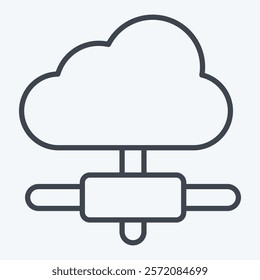 Icon Cloud Connection. related to Dropshipping symbol. line style. design editable