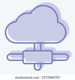 Icon Cloud Connection. related to Dropshipping symbol. two tone style. design editable