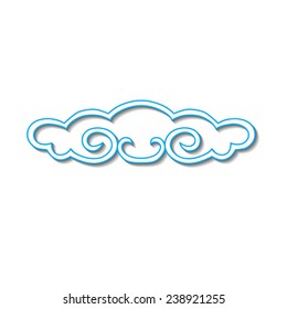 Icon cloud. East sign.
