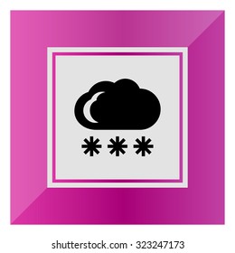 Icon of cloud and falling snowflakes