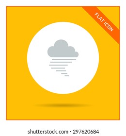 Icon of cloud and fog sign