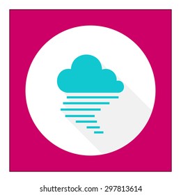 Icon of cloud and fog sign