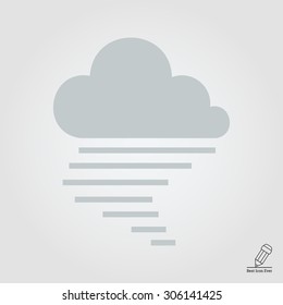 Icon of cloud and fog sign