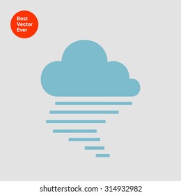 Icon of cloud and fog sign