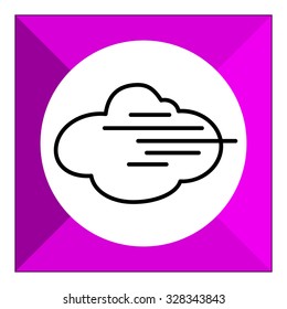 Icon of cloud and fog sign