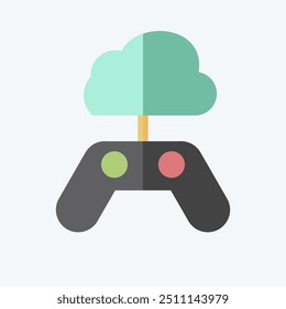 Icon Cloud Game. related to Network symbol. flat style. simple illustration