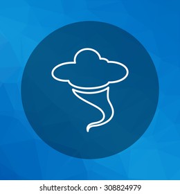 Icon of cloud and hurricane funnel