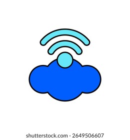 Icon a cloud, isolated against a clean background.
