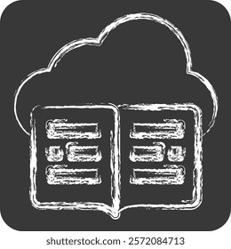 Icon Cloud Library. related to Dropshipping symbol. chalk Style. design editable