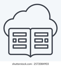Icon Cloud Library. related to Dropshipping symbol. line style. design editable